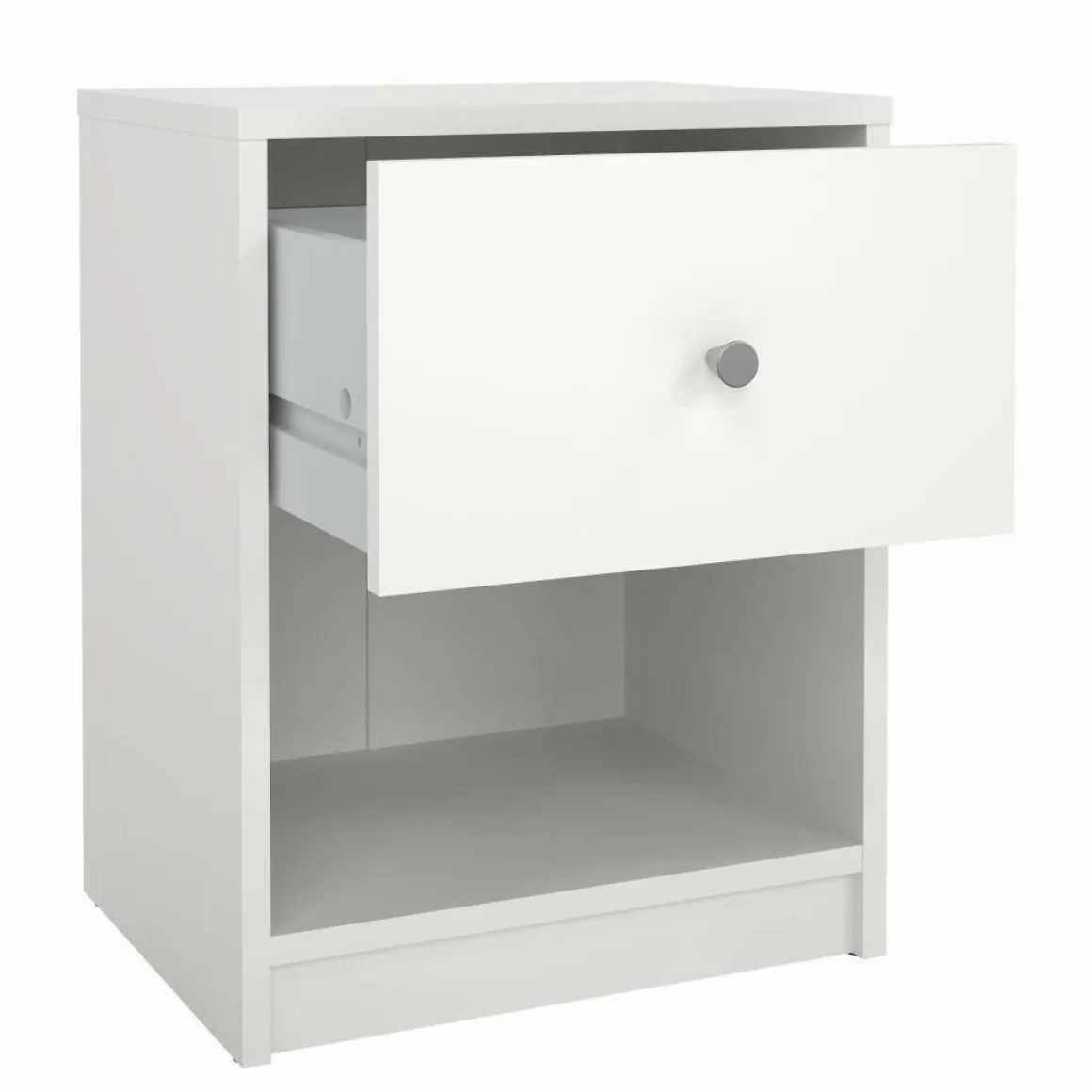 Comodini > Dmora Comodino 1 cassetto 37x35x47h cm - Giustina Bianco