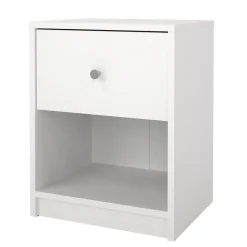 Comodini > Dmora Comodino 1 cassetto 37x35x47h cm - Giustina Bianco