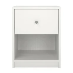 Comodini > Dmora Comodino 1 cassetto 37x35x47h cm - Giustina Bianco