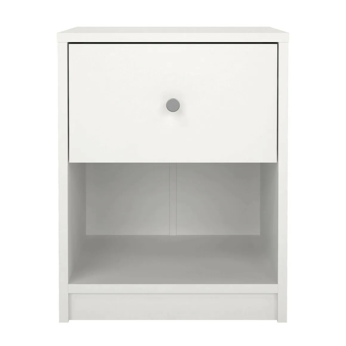 Comodini > Dmora Comodino 1 cassetto 37x35x47h cm - Giustina Bianco