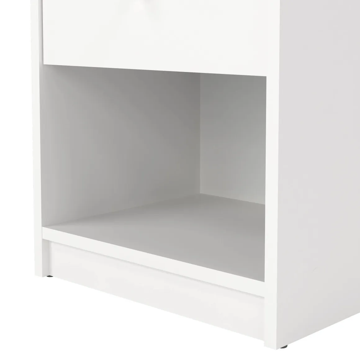 Comodini > Dmora Comodino 1 cassetto 37x35x47h cm - Giustina Bianco