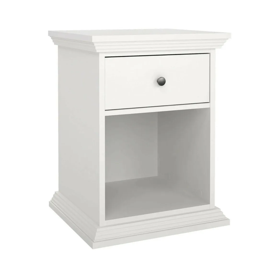 Comodino 1 cassetto bianco 47x43x63h cm - Pascal