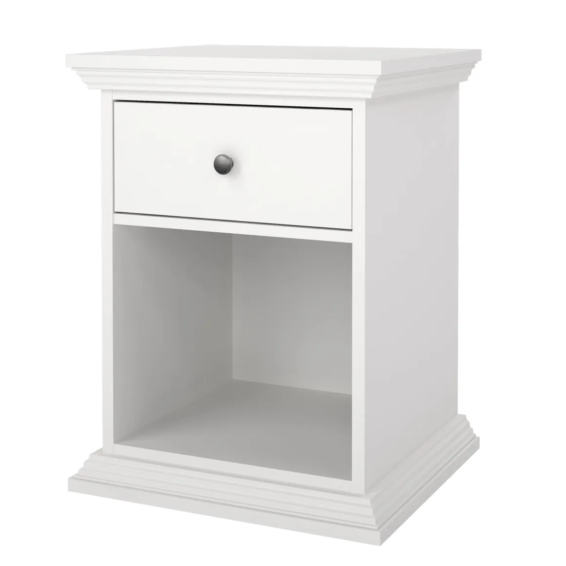 Comodino 1 cassetto bianco 47x43x63h cm - Pascal