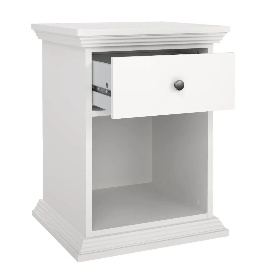 Comodino 1 cassetto bianco 47x43x63h cm - Pascal