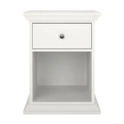 Comodino 1 cassetto bianco 47x43x63h cm - Pascal