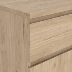 Comodini > Dmora Comodino 1 cassetto rovere 40x40x70h cm - Delfini Marrone Rovere