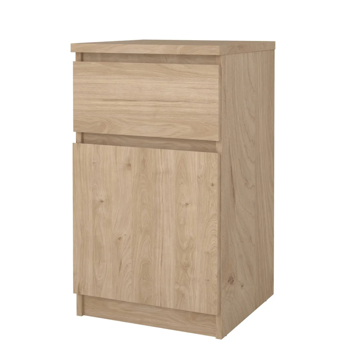 Comodini > Dmora Comodino 1 cassetto rovere 40x40x70h cm - Delfini Marrone Rovere
