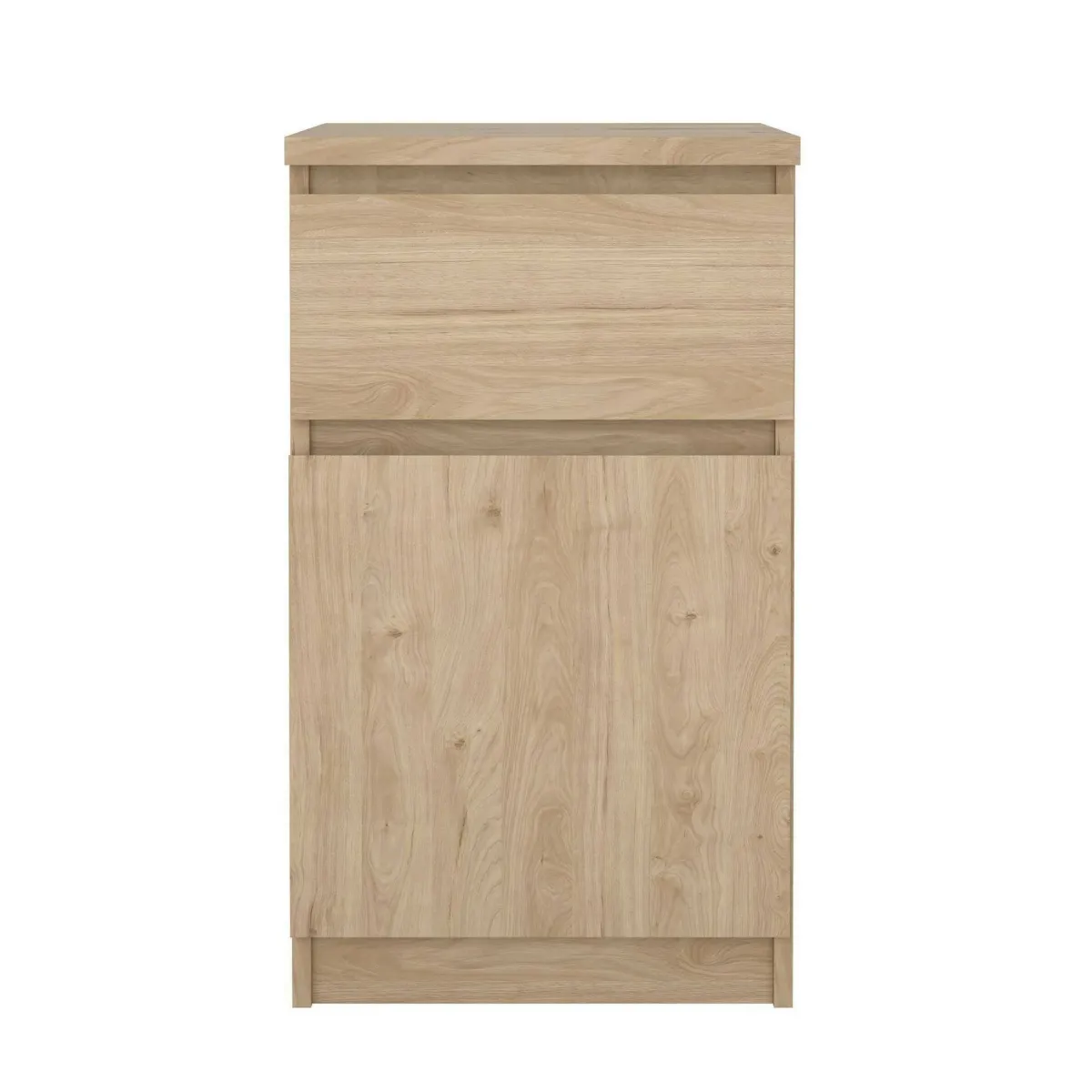 Comodini > Dmora Comodino 1 cassetto rovere 40x40x70h cm - Delfini Marrone Rovere