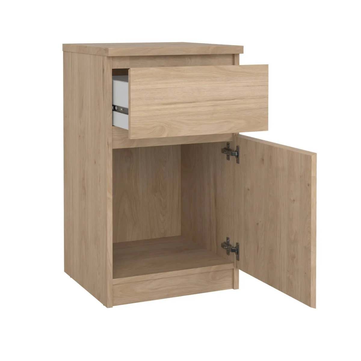 Comodini > Dmora Comodino 1 cassetto rovere 40x40x70h cm - Delfini Marrone Rovere