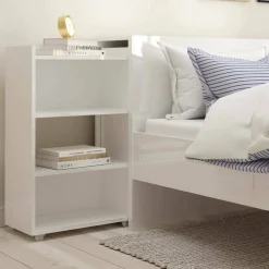 Comodino classico bianco lucido 164x26x79h cm - Delfino