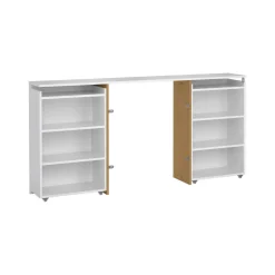 Comodino classico bianco lucido 164x26x79h cm - Delfino