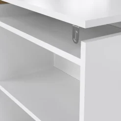 Comodino classico bianco lucido 164x26x79h cm - Delfino