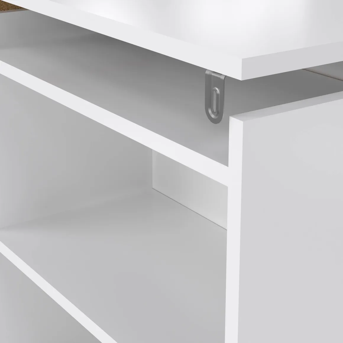 Comodino classico bianco lucido 164x26x79h cm - Delfino