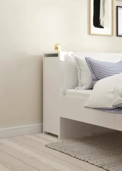 Comodino classico bianco lucido 164x26x79h cm - Delfino