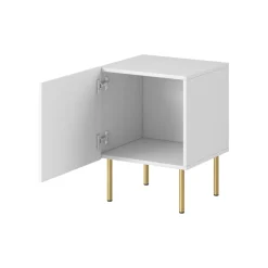 Comodino classico bianco 44x40x51h cm - Set di 2 comodini Farini