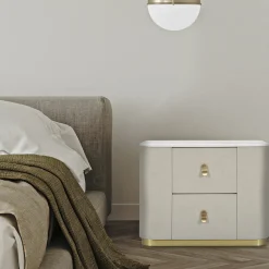 Comodino classico crema e oro 60x40x47h cm - Christov