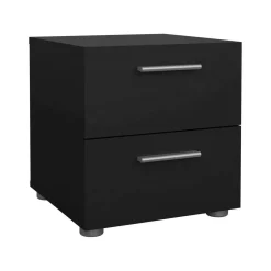Comodino design nero 40x40x42h cm - Fedora