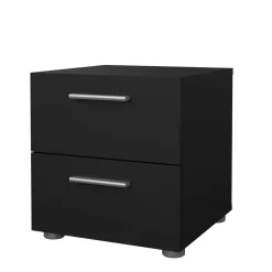 Comodino design nero 40x40x42h cm - Fedora