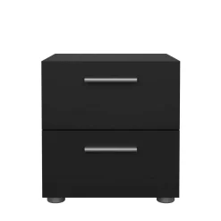 Comodino design nero 40x40x42h cm - Fedora