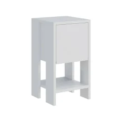 Comodini > Dmora Comodino in legno 43x38x54h cm - Fred Bianco