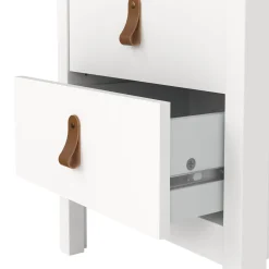Comodini > Dmora Comodino in legno 43x38x54h cm - Fred Bianco