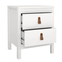 Comodini > Dmora Comodino in legno 43x38x54h cm - Fred Bianco