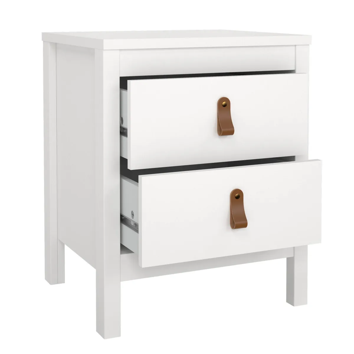 Comodini > Dmora Comodino in legno 43x38x54h cm - Fred Bianco