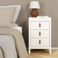 Comodini > Dmora Comodino in legno 43x40x58h cm - Alichin Bianco