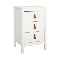 Comodini > Dmora Comodino in legno 43x40x58h cm - Alichin Bianco