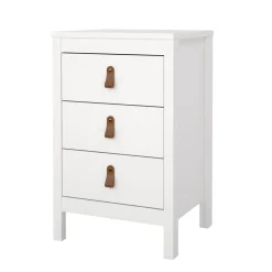 Comodino in legno bianco 43x38x70h cm - Lombardia
