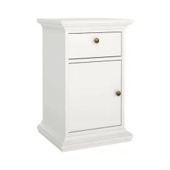 Comodino in legno bianco 43x40x69h cm - Mauricette