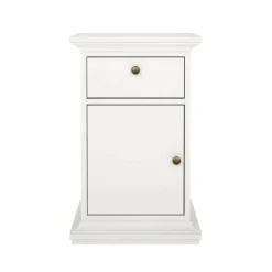 Comodino in legno bianco 43x40x69h cm - Mauricette