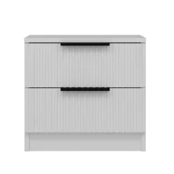 Comodino in legno bianco 50x40x47h cm - Meranti