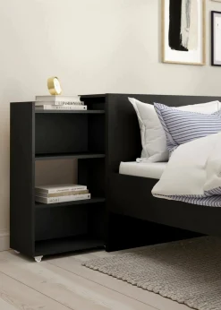 Comodini > Dmora Comodino in legno 144x26x79h cm - Arnaboldi Nero
