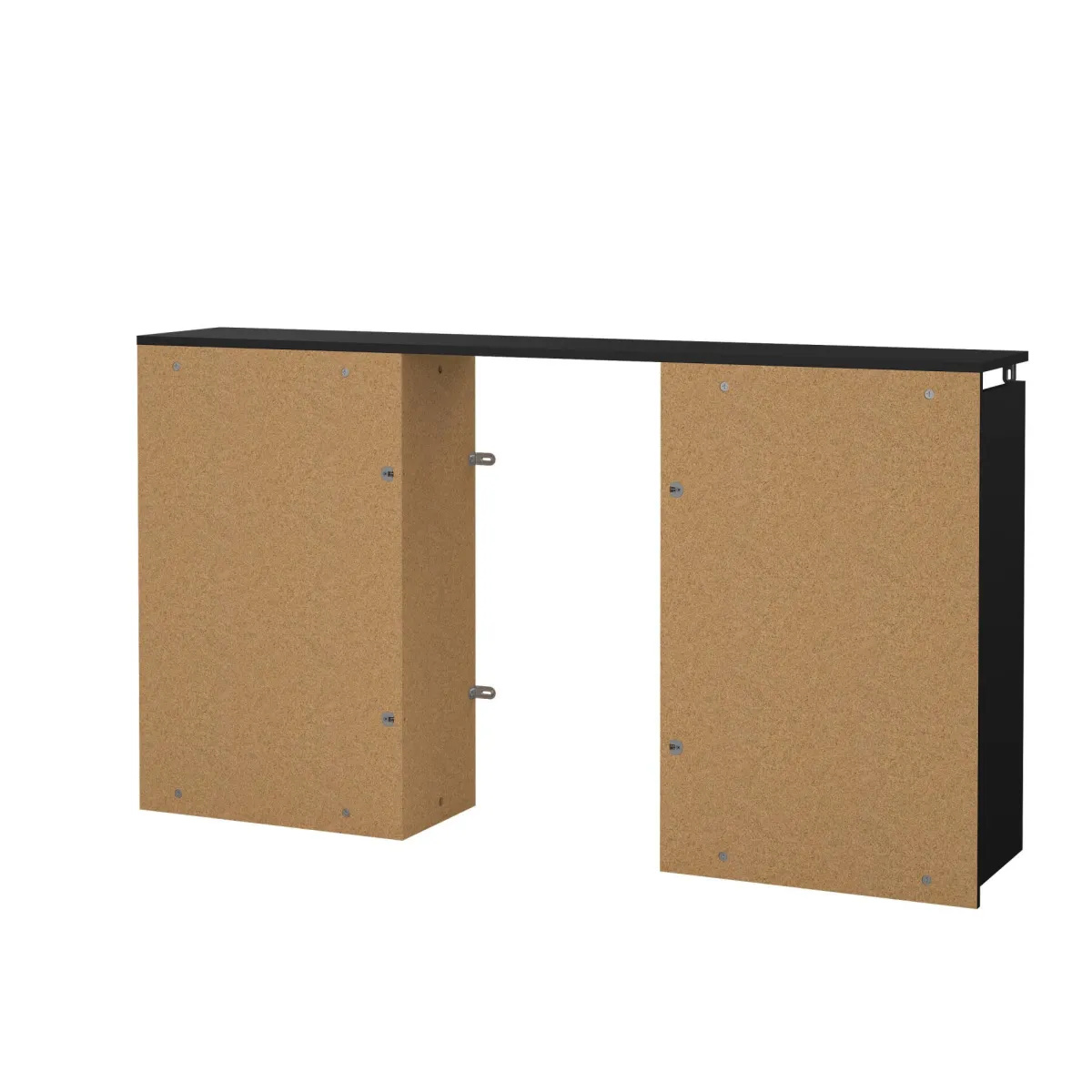 Comodini > Dmora Comodino in legno 144x26x79h cm - Arnaboldi Nero