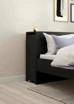 Comodini > Dmora Comodino in legno 144x26x79h cm - Arnaboldi Nero