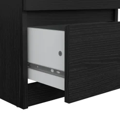 Comodini > Dmora Comodino in legno 50x40x49h cm - Daiki Nero