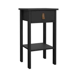 Comodino in legno nero 40x34x70h cm - Inday