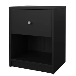 Comodini > Dmora Comodino in legno 37x30x48h cm - Kastri Nero