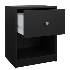 Comodini > Dmora Comodino in legno 37x30x48h cm - Kastri Nero