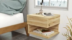 Comodini > Dmora Comodino in legno quercia 40x31x35h cm - Gerardo Marrone Quercia