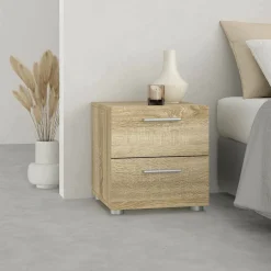 Comodini > Dmora Comodino in legno quercia 52x45x46h cm - Noul Marrone Quercia