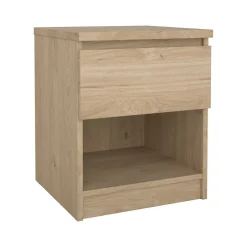 Comodini > Dmora Comodino in legno rovere 40x40x49h cm - Scolastica Marrone Rovere