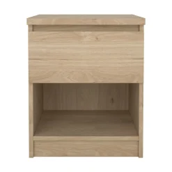 Comodini > Dmora Comodino in legno rovere 40x40x49h cm - Scolastica Marrone Rovere
