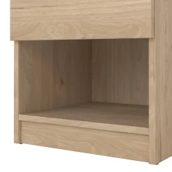 Comodini > Dmora Comodino in legno rovere 40x40x49h cm - Scolastica Marrone Rovere