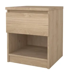 Comodini > Dmora Comodino in legno rovere 40x40x49h cm - Scolastica Marrone Rovere