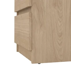 Comodini > Dmora Comodino in legno rovere 50x40x49h cm - Azar Marrone Rovere