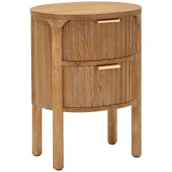 Comodini > Dmora Comodino Marrone Ciliegio oro 2 Cassetti un Ripiano 38x35x52h cm, Apertura Scorrevole - Falile Oro, Marrone Ciliegio