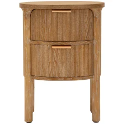 Comodini > Dmora Comodino Marrone Ciliegio oro 2 Cassetti un Ripiano 38x35x52h cm, Apertura Scorrevole - Falile Oro, Marrone Ciliegio