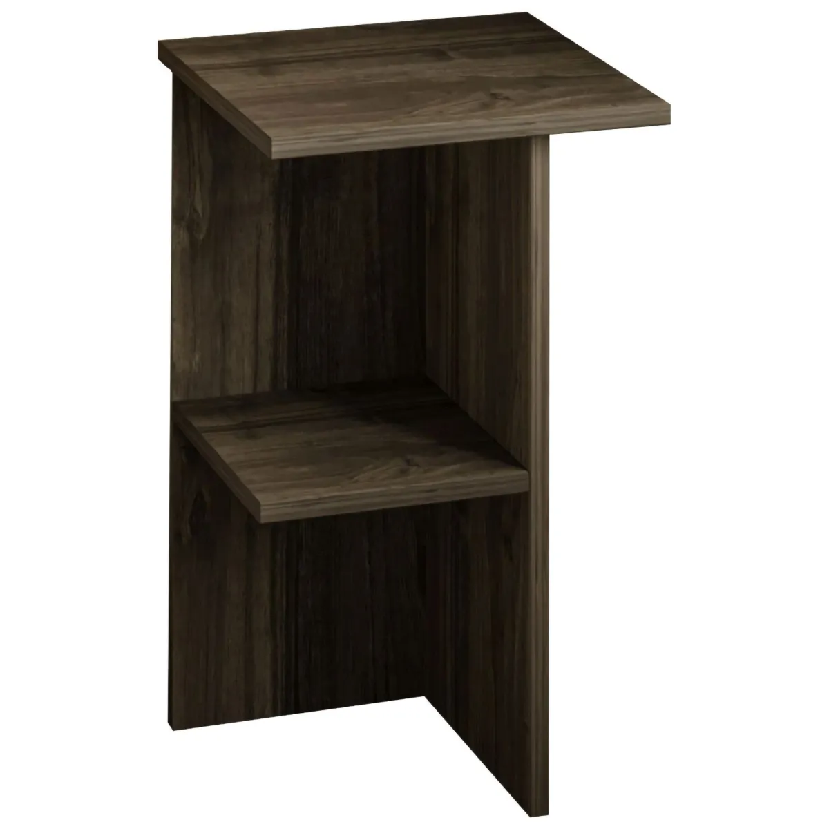 Comodini > Dmora Comodino un Ripiano Colore Ripiano Marrone 36x36x60h cm, Sfumatura Colore Struttura Noce - Roaschia Marrone Noce